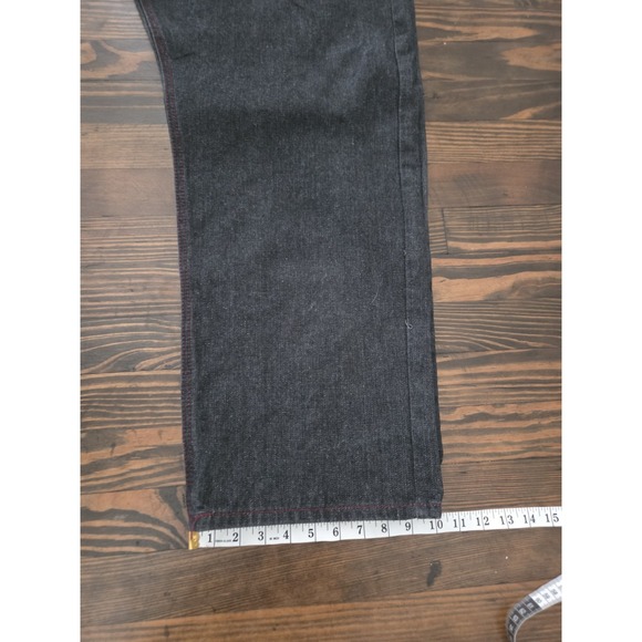 Red Ape Jeans Men's 40-42/29 Black Red Embroidered Y2K Hip Hop Streetwear Skater - Picture 8 of 11